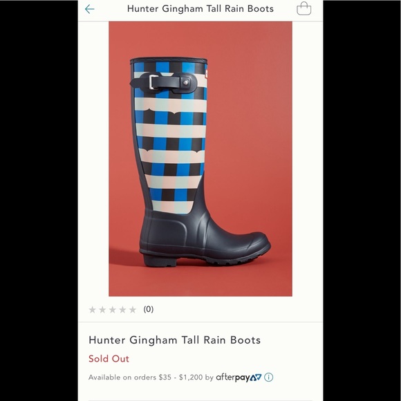 hunter gingham boots